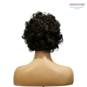 center wig machine made black wig remy hair tc002