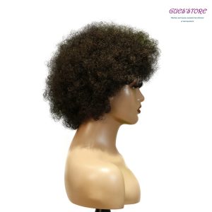 center wig machine made black wig remy hair 2301