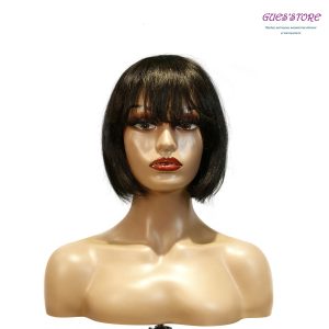 center wig machine made black wig remy hair tc027
