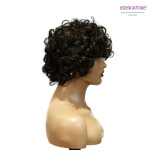 center wig machine made black wig remy hair tc002