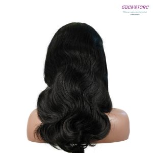center wig natural black remy hair 5x5 lace closure body wave human hair wig