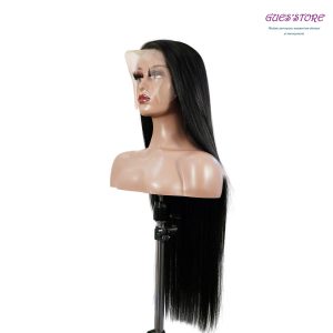 center wig 13x4 straight lace front wig natural black remy hair