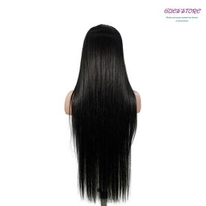 center wig 13x4 straight lace front wig natural black remy hair
