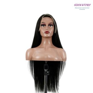 center wig natural black asian raw hair 13x6 hd lace front wig straight human hair wig
