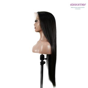 center wig natural black asian raw hair 13x6 hd lace front wig straight human hair wig