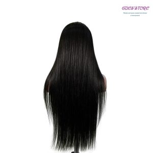 center wig natural black asian raw hair 13x6 hd lace front wig straight human hair wig