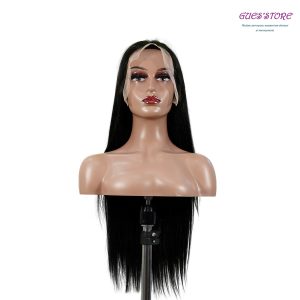center wig 13x6 double drams straight lace front wig black remy hair