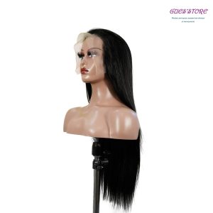 center wig 13x6 double drams straight lace front wig black remy hair