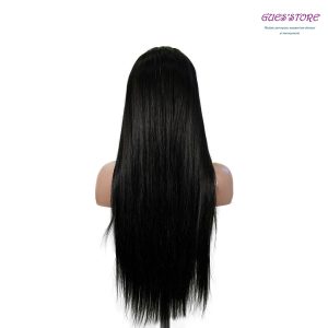 center wig 13x6 double drams straight lace front wig black remy hair