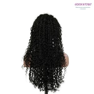 center wig natural black asian raw hair 13x6 hd lace front wig deep wave human hair wig