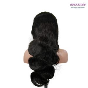 center wig natural black asian raw hair 13x6 hd lace front wig body wave human hair wig