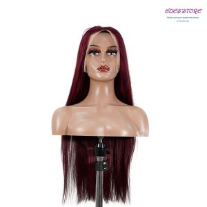 center wig 13x4 straight lace front wig 99j color 26 inch remy hair