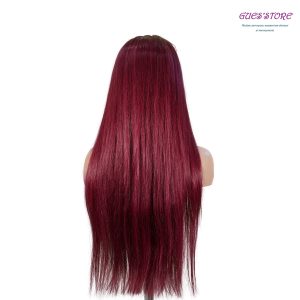 center wig 13x4 straight lace front wig 99j color 26 inch remy hair