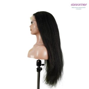 center wig 13x4 yaki straight lace front wig black remy hair