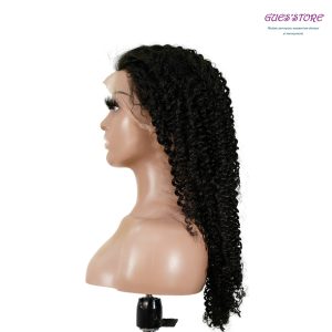 center wig 13x4 kinky curly lace front wig natural black remy hair