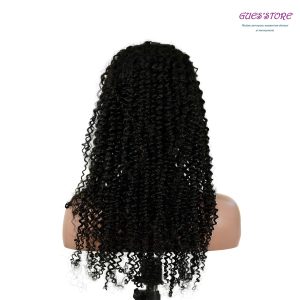 center wig 13x4 kinky curly lace front wig natural black remy hair