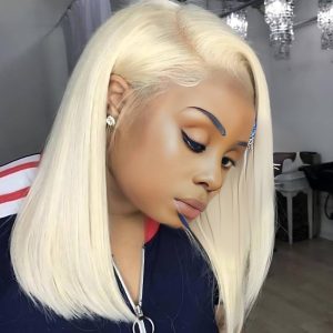 center wig 13x4 straight bob lace front wig 613 remy hair